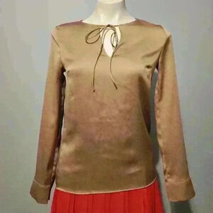 H&M gold blouse top